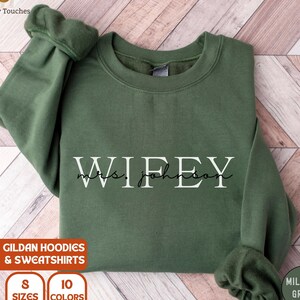 Custom Last Name Wifey Sweatshirt-Wifey Sweatshirt-Wife Sweatshirt-Future Mrs Sweatshirt-Gift for Her-Bride Sweatshirt-Gift for Bride Hoodie