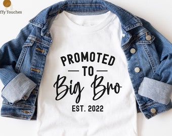 Big Brother Shirt, Big Brother Gift, Promoted To Big Brother, Pregnancy Announcement, Baby Announcement, Big Brother, Baby Shower Gift Idea