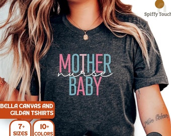 Chemise d'infirmière bébé mère, tee-shirt d'allaitement, chemise d'infirmière post-partum, premières tenues de fête des mères, chemise d'infirmière post-partum, cadeau pour mère bébé infirmière