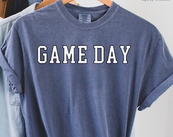 Camiseta de Futebol Comfort Colors Game Day, Camiseta Gameday, Camiseta de Futebol, Camiseta de Futebol Unissex para Jogos, Camiseta de Futebol Vintage, Camiseta Vintage Game Day