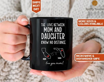 Personalized Mother Daughter Mug | Long Distance Gift for Mom and Daughter | Mom Birthday Coffee Mug | Mother and Daughter Love Keepsake