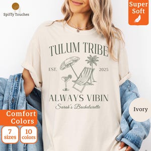 Tulum Bachelorette Party Shirts Custom Beach Bachelorette Party Shirt Mexico Bachelorette, Cancun Bachelorette, Luxury Merch Bridal Party