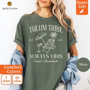 Tulum Bachelorette Party Comfort Colors Tee: Beach Bridal Squad Shirt