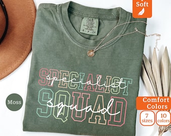 Camiseta Comfort Colors Specialist Squad, regalo para profesores