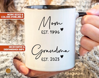Taza "Ascendida a Abuela": Regalo personalizado para anunciar el embarazo