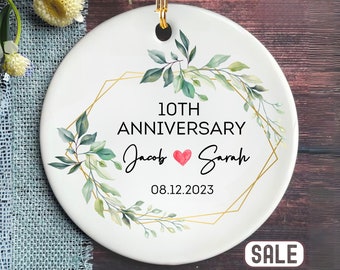 Anniversary Ornament, Anniversary Gift for any number of years married - 5th 10th 25th 40th 50th, Personalized Marriage Anniversary Gift
