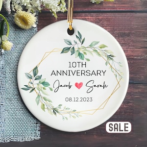 Anniversary Ornament, Anniversary Gift for any number of years married 5th 10th 25th 40th 50th, Personalized Marriage Anniversary Gift image 1