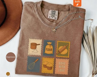 Camiseta divertida para reposteros de Comfort Colors®, camiseta para panaderos caseros, regalo para mamás reposteras, camiseta para mamás de galletas, camiseta para panaderos de masa madre, regalo para amantes de la repostería
