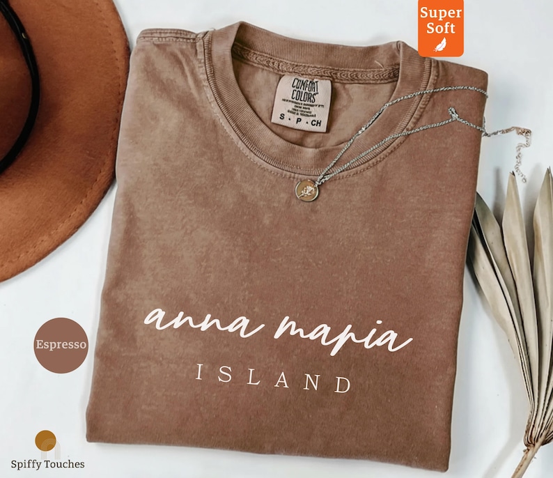 Espresso Brown Graphic Tee, Super Soft Unisex Island T-Shirt, Casual Graphic Tee, Comfortable Fashion Top, Trendy Graphic Shirt