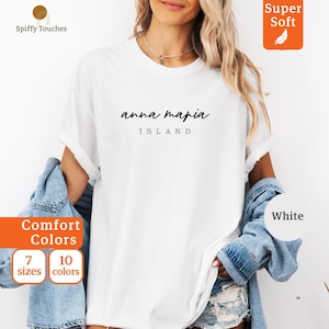 Anna Maria Island T Shirt, Comfort Colors, Super Soft White Tee, 7 Sizes, 10 Colors, Casual Summer Top, Women's Graphic Shirt
