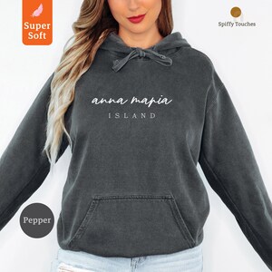 Super Soft Hoodie, Anna Maria Island Sweatshirt, Cozy Pullover, Casual Wear, Pepper Color Hoodie, Comfortable Clothing, Spiffy Touches