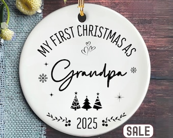Adorno personalizado para abuelo, regalo de Navidad para abuelo, recuerdo para abuelo, regalo para abuelos, adorno para abuelo primerizo