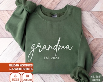 Sudadera personalizada para abuela, hecha en EE. UU., regalo para el Día de la Madre.