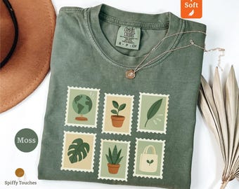 Maglietta Comfort Colors® Plants, T-shirt per amanti delle piante, T-shirt da giardiniere in stile cottagecore, Magliette per mamme appassionate di giardinaggio, Maglietta regalo per amanti delle piante, Regalo a tema piante
