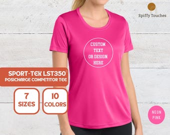 Custom Ladies Performance Shirt | Add Your Own Text | Moisture Wicking Tech Tee | Personalized Workout, Sportswear