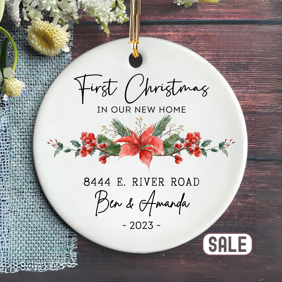 First Christmas in Our New Home Ornament, Personalized New Home Christmas Ornaments, 2023 New
