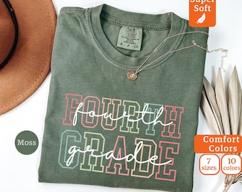 Comfort Colors® Fourth Grade Teacher Shirt, 4th Grade Teacher Shirt, 4th Grade T-Shirt, Fourth Grade TShirt, Elementary School, Teaching Tee