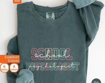Bluza z nadrukiem psychologa szkolnego, retro design, prezent dla doradcy szkolnego w wygodnych kolorach, odzież dla osób dbających o zdrowie psychiczne, koszulka z podziękowaniami dla psychologa