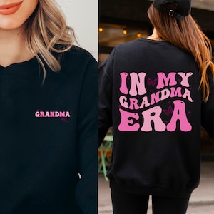 Sudadera "En la era de mi abuela" Camiseta "Ascendida a abuela" Regalo para la nueva abuela Ideas para anunciar el embarazo del bebé