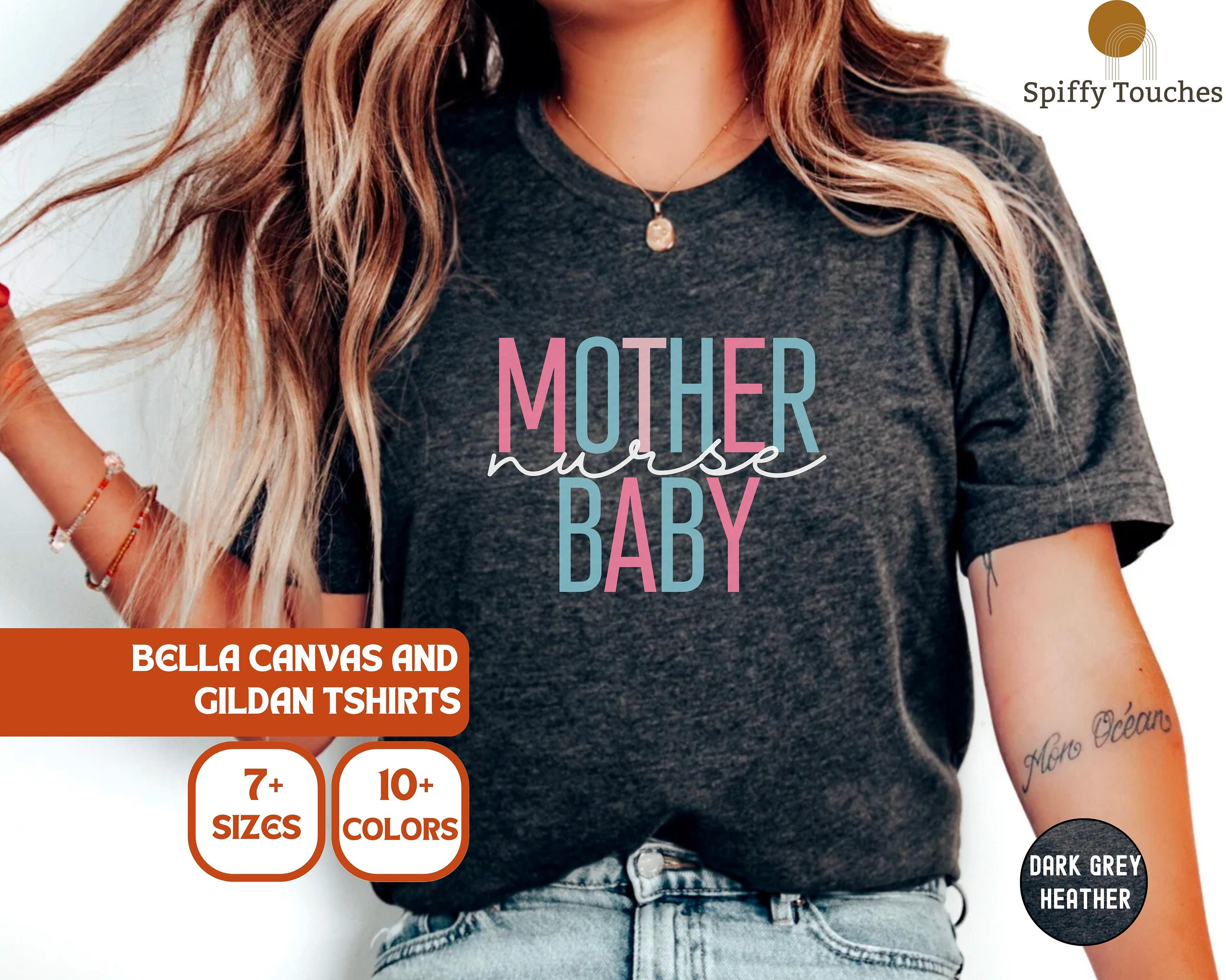 Mother Baby Nurse Shirt, Nursing Tee, Postpartum Nurse Shirt, First Mothers Day Outfits, Postpartum Nurse Shirt, Gift for Mother Baby Nurse