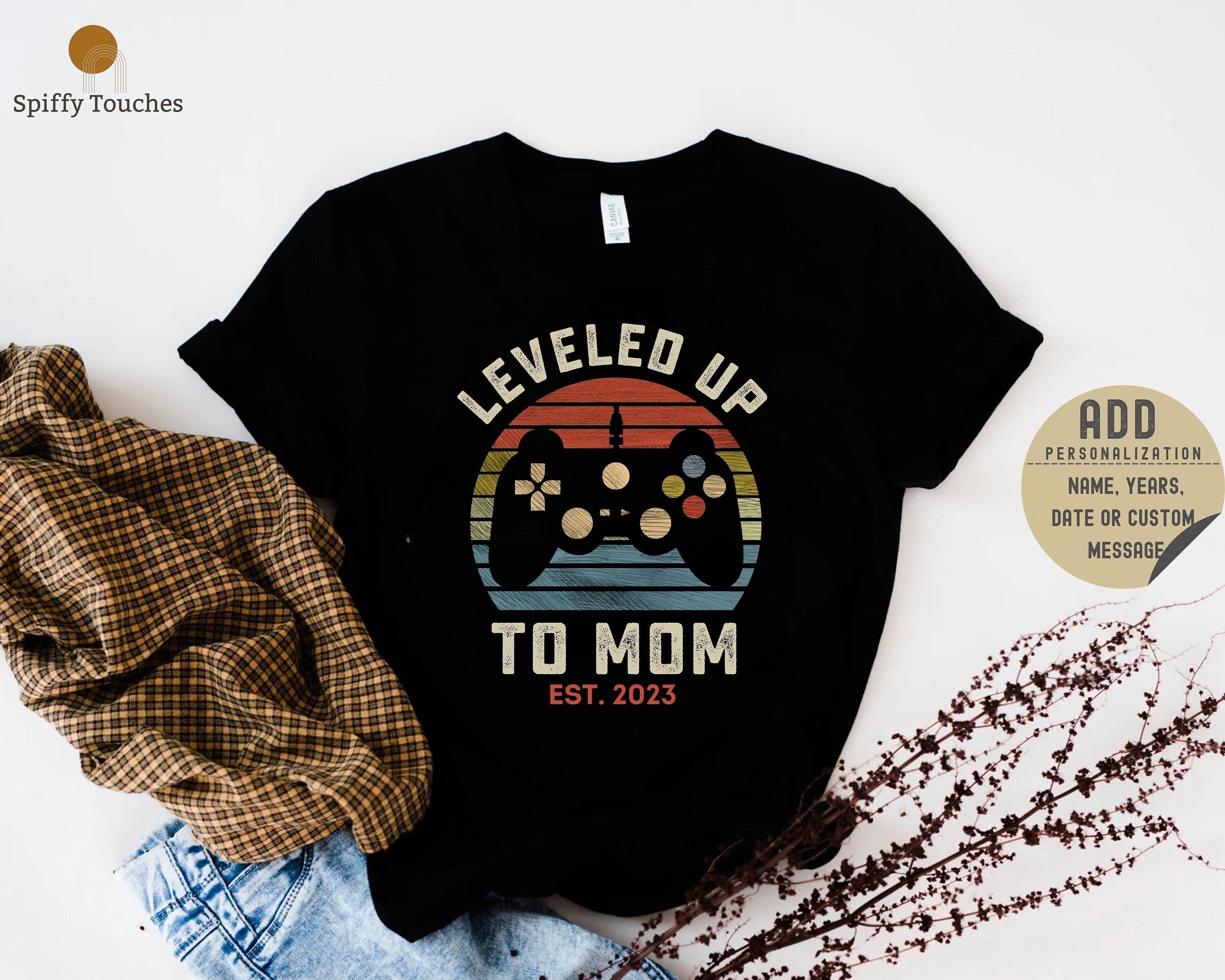 Leveled up Mom T-shirt, Gamer Shirt, Mom Level Unlocked