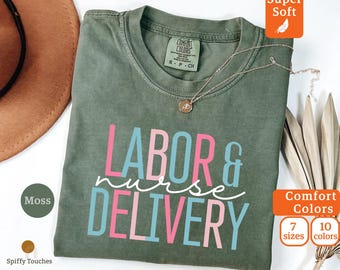Labor and Delivery Nurse Halloween Shirt LD Nurse Halloween Nurse Shirt Labor and Delivery Spooky L&D Squad Hospital Tshirt Comfort Colors