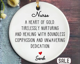 Nurse Ornament, RN Graduation Gift, BSN Nursing Gift, New Nurse Christmas Ornament, Nursing School Grad Keepsake