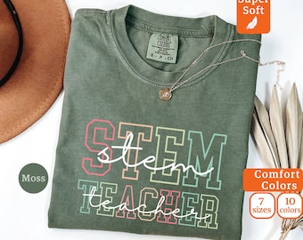 Camiseta para Professor de STEM, Camiseta Comfort Colors® para Professor de STEM, Presente para Professor de STEM, Presente para Professor de Ciências e Matemática, Professor de Clube de STEM