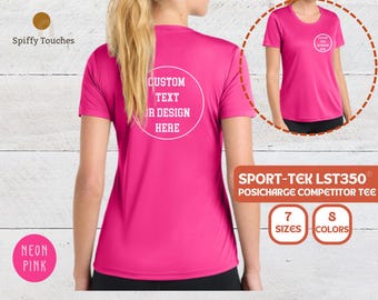 Custom Women's Sport-Tek Performance Shirt, Personalized Moisture Wicking Tee
