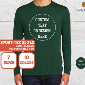 Mens Performance Long-Sleeve T-Shirt | Custom Moisture Wicking Sport-Tek Athletic Tee | Personalized Workout, Exercise, Fitness, Team, Gift