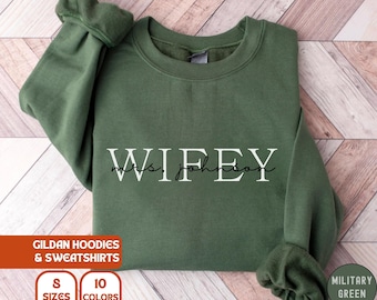Personalized Wifey Sweatshirt, Future Mrs, Wife Shirt, Bride Engagement Gift