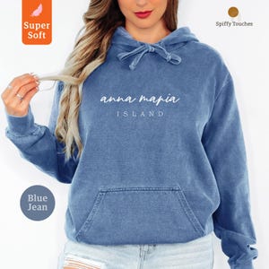 Blue Jean Hoodie, Super Soft Pullover, Casual Hoodie with Pocket, Comfortable Blue Sweatshirt, Trendy Womens Hoodie, Spiffy Touches