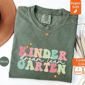 Comfort Colors® Kindergarten Teacher Shirt, Kindergarten TShirt, Elementary School, Teaching Tee, First Day Of Kindergarten, Teacher Team