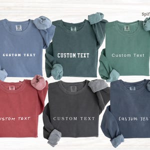 Custom Sweatshirt, Custom Comfort Colors Sweatshirt, College Letters Crewneck, Personalized Comfort Colors, Custom Text, Vintage Sweatshirt