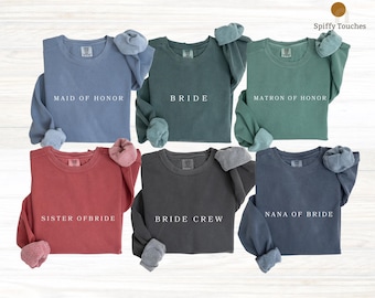 Comfort Colors® Bridesmaid Sweatshirt, Wedding Party Gift, Maid of Honor Crewneck, Bachelorette Party Pullover, Bridesmaid Proposal