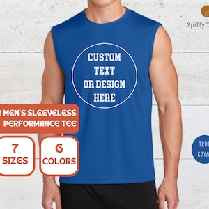 Ihr eigener Text, Logo, personalisiertes ärmelloses Sport-T-Shirt, Sport - ärmelloses T-Shirt, benutzerdefiniertes personalisiertes Wicking-Shirt