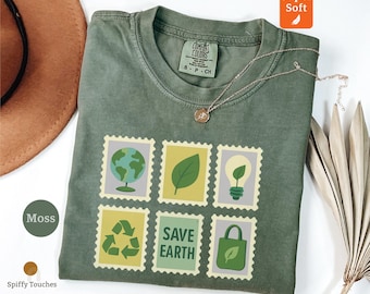 Save the Planet T-Shirt: Komfortfarben Öko-Shirt, Earth Day Geschenk