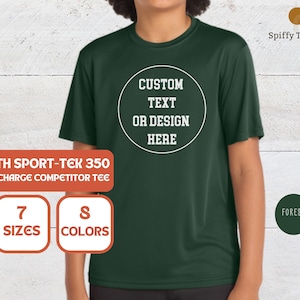 Camiseta deportiva juvenil personalizada de alto rendimiento / Camiseta Sport-Tek que absorbe la humedad