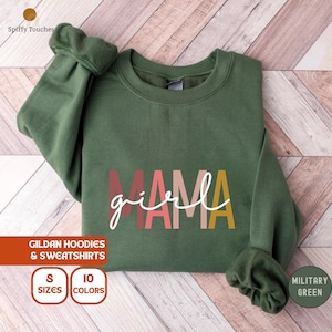 Personalisiertes Mädchen Mama Sweatshirt: Mutter von Mädchen Geschenk