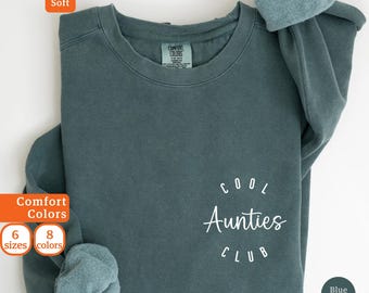 Sweatshirt „Cooler Tantenclub“, Rundhalsausschnitt in angenehmen Farben, Geschenkidee für Tanten, Kuschelpullover für Tanten, Hoodie „Spaß im Tantenleben“, Familiengeschenk für Sie