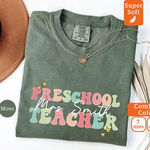 Comfort Colors® Preschool Teacher Shirt, Pre K Teacher Shirt, First Day Of Preschool Shirt, Back To School Shirt, Teacher's Day Shirt Gift
