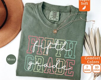 Comfort Colors® Fifth Grade Teacher Shirt, 5th Grade Teacher Shirt, 5th Grade T-Shirt, Fifth Grade TShirt, Elementary School, Teaching Tee