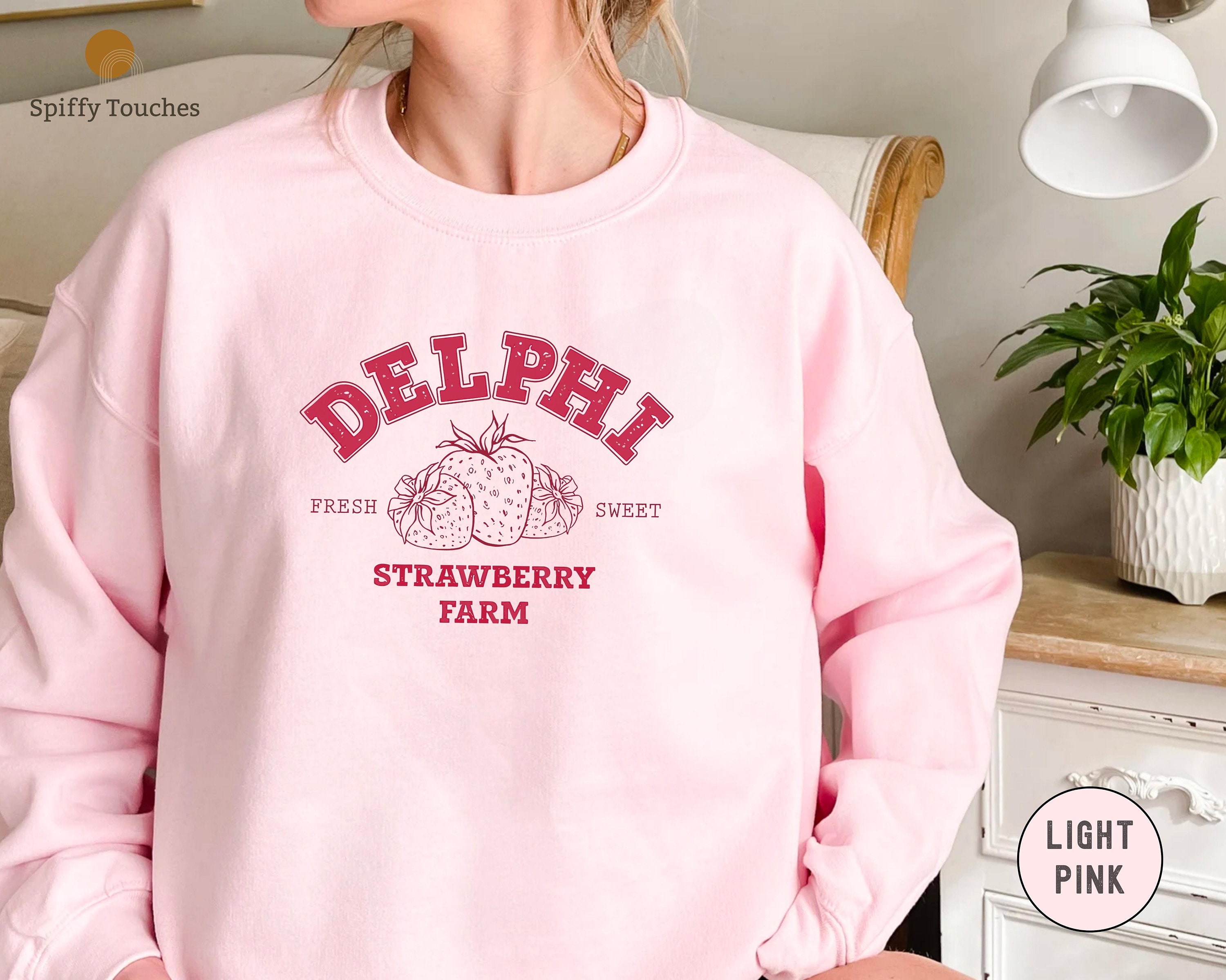 Delphi Strawberry Farms Sweatshirt Hoodie T Shirt, Graphic Tee