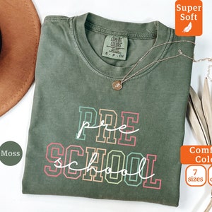 Comfort Colors® Preschool Teacher Shirt, Pre K Teacher Shirt, First Day Of Preschool Shirt, Back To School Shirt, Teacher's Day Shirt Gift