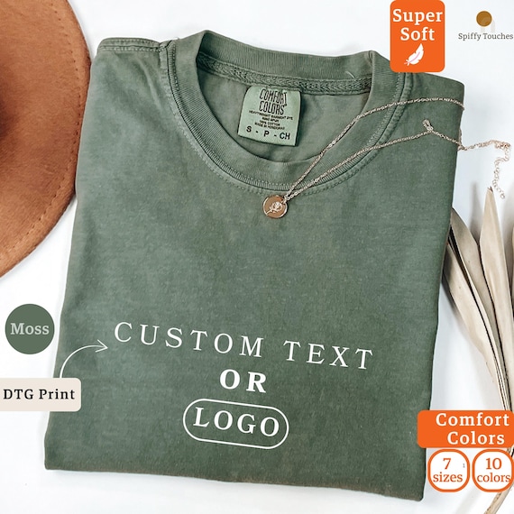 Custom Photo or Logo Shirt – Front DTG Print on Comfort Colors Tee