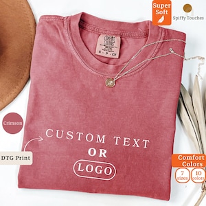 Custom Logo Shirt: Personalized Photo or Text, Comfort Colors Tee