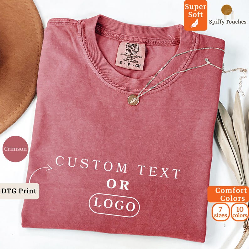 Custom Shirt, Custom Logo Shirt Personalized Text Tshirt, Your Photo Shirt, Matching Shirt, Business Logo Shirt Bachelorette Comfort Colors®
