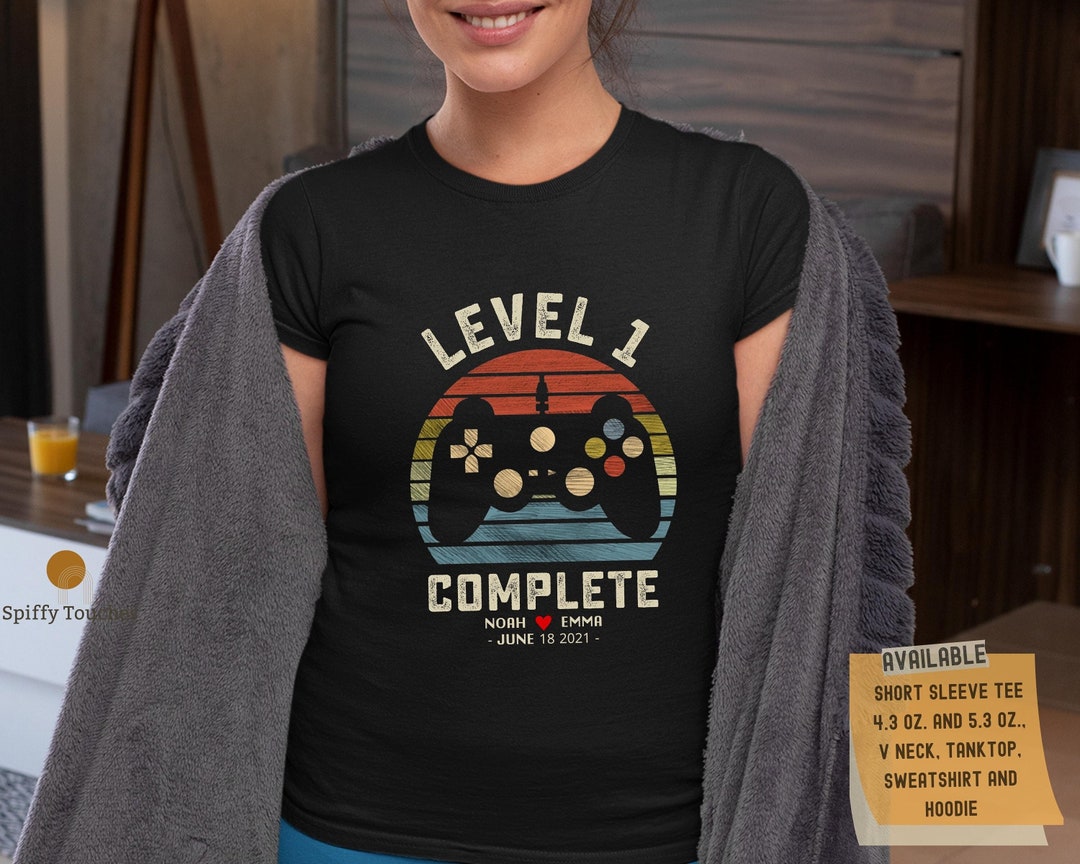 1 Anniversary Shirt Level 1 Complete 1st Wedding Anniversary 1 Anniversary Shirt Level 1 Complete 1st Wedding Anniversary