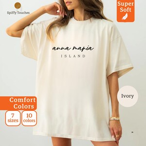 Anna Maria Island T-Shirt, Cozy Oversized Tee, Comfort Colors Shirt, Ivory Casual Wear, Super Soft T-Shirt, Coastal Vacation Top