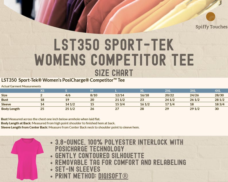 Tek Chart Custom Ladies Sport-tek Performance Shirt, Moisture Wicking Tech Tee - Etsy